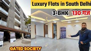 Spacious 3-BHK Flat in South Delhi with Lift & Terrace Garden | Gated Society near Chattarpur Metro