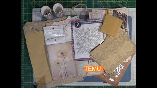 #TEMU Haul, Papier, Alina Craft Stanze und klare Steine, ich mache eine Collage