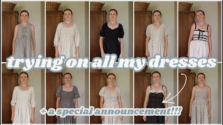 Trying On All My Dresses (and decluttering a few) + A SPECIAL ANNOUNCEMENT!!!