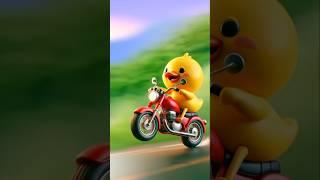 ️ Cute Little Duck riding Bullet Bike! #littleduck #cuteduck #adventure #shorts