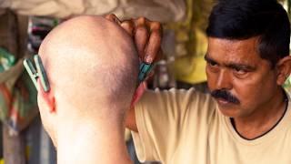 Shirtless Head Massage from Acupressure Indian Street Barber