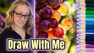 Grapes in  Colored Pencil & Pan Pastels - Full Tutorial