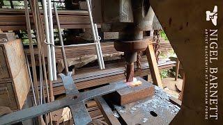 Blacksmith Hot Cutting on a 85 ton Kingsland Ironworker