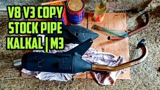 V8 V3 Copy Kalkal Stock pipe Evo Type for 59 | Mio i 125