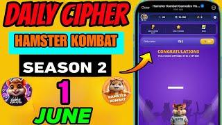 Hamster Kombat Dev Game Daily Cipher 1 June | Hamster Kombat Daily Cipher Code | Daily Combo