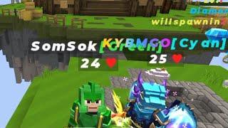 I Meet @MagicColoredPens in Bedwars （Blockman Go Adventure）