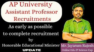 AP University Assistant Professor Recruitment 2024 - Everything You Need to Know |Open Science Class