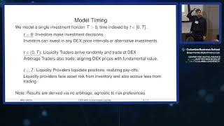 An Economic Model of a Decentralized Exchange with Concentrated Liquidity