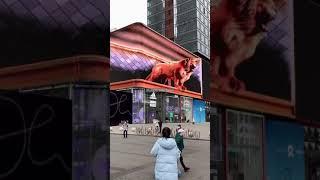 LED Screen banner 3D effect for advertising