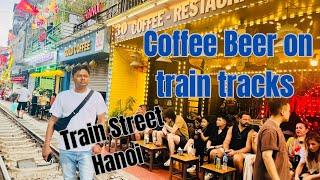 Vlog-2 Train street Hanoi Vietnam  | City walk Hanoi Vietnam 