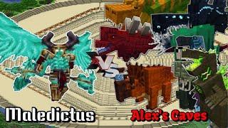 Maledictus VS Alex's Caves | Minecraft |Mobs Battle