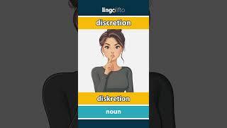  discretion - diskretion : learn English : låt oss lära oss engelska : vocabulary builder