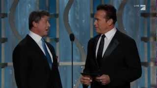 Sylvester Stallone & Arnold Schwarzenegger Present at the 2013 Golden Globes