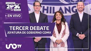 Tercer debate chilango 2024: Brugada, Taboada y Chertorivski por la Jefatura de Gobierno