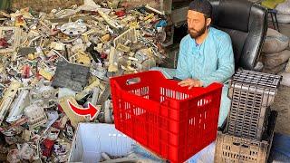 Incredible Process of Making Plastic Crates From Waste Plastics | Creative Garbage Working Projects