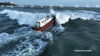 Storm Agnes and pilot boat Safehaven Marine