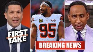 FIRST TAKE | Myles Garrett ruin NFL Market - Adam Schefter BREAKING: Browns MASSIVE extension on him