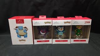 Unboxing: 2024 Hallmark Christmas Decorations Keepsake Ornaments - Pokemon & Zelda