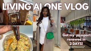 LIVING ALONE! Life in my 20s|Finally got a New Passport+Found Coldstone in UK!| Nigerian girl Vlog