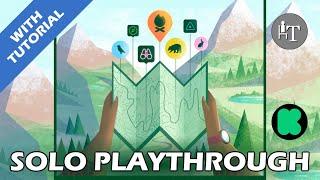 Tutorial & Solo Playthrough PREVIEW of Waypoints - Solo Board Game