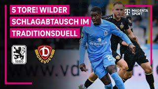 TSV 1860 München - SG Dynamo Dresden, Highlights mit Live-Kommentar | 3. Liga | MAGENTA SPORT