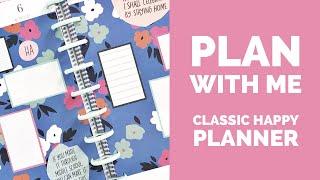 Plan With Me Using Scrapbook Paper // Classic Vertical Happy Planner // Wellness Planner
