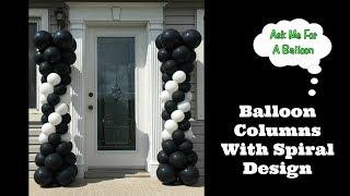 Balloon Columns With Spiral Design