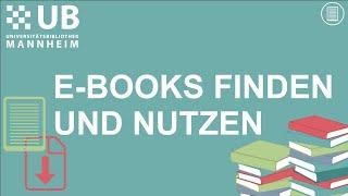 Bibliotheksnutzung - E-Books finden & nutzen