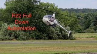 Engine Failure! R22 Helicopter Full Down Autorotation