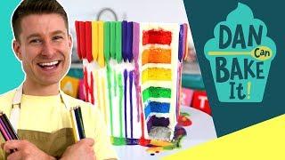 Dan Bakes a MELTING Crayon Cake ️Challenge #11 | Dan Can Bake It | Food Network