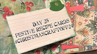 Festive Recipe Cards Day 28 of the #christmascraftoff24