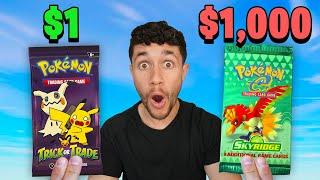 $1 vs $1,000 Pokémon Booster Pack!