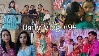 Vlog #95 Hyderabad to Khammam  | Misri's Cradle function & garba 