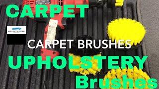 Carpet and Upholstery Brushes! Drill Scrub Brush Kit, Hook and Loop Rotary attachments, Hand held!!