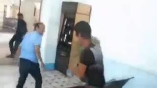 A person Slapped by a crazy man while sitting in the mental hospital - Funny Video