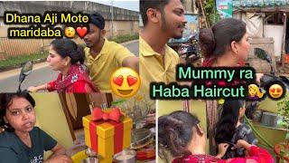 Dhana Aji maridaba 🫨️ // Mummy ra haba Haircut ‍️