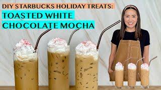 STARBUCKS COFFEE HACK: ICED TOASTED WHITE CHOCOLATE MOCHA:USING INSTANT COFFEE, COLD BREW & ESPRESSO