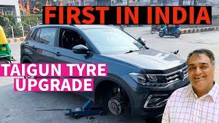 TAIGUN TYRE UPGRADE  | ALL TERRAIN TYRE ?? | FIRST TIME IN INDIA | @ssharadhverma