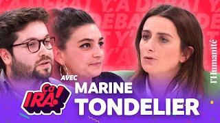 Marine Tondelier interrogée sur l'écologie et l'union de la gauche sur le plateau de l'Huma