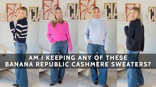 Banana Republic Cashmere Sweater Haul | cozy sweaters for fall & winter