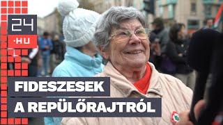 „Boldog vagyok, mert Orbán Viktor azt mondta” – ünneplő fideszesek a repülőrajtról | 24.hu