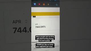 $1500 per day yield farming BTC and ETH :)
