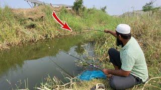 FISHING "FISHER MAN CATCHING IN DEEP POND "BAAMFISHES AND CATFISH" SMALL HOOK FISHING TECHNIQUES "