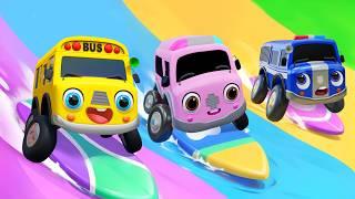 My Bus's First Time Surfing | Slide Song | Educational Cartoons for Kids | Nursery Rhymes & Kid Song