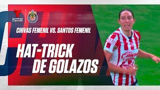 Tercer golazo de Adriana Iturbide - Chivas Femenil vs Santos 6-0 | Telemundo Deportes