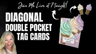  Unveiling the Diagonal Double Pocket Tag Fold Card Series | Free Card Making Class