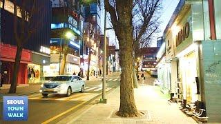 【4K】 20-5. Seoul, (Evening) Edae(Ewha Univ.) Street Walking Tour [Seodaemun-gu]┃(저녁) 이대 거리 걷기 [서대문구]