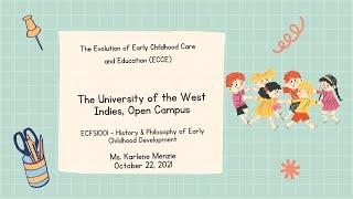 ECFS1001 - History & Philosophy of Early Childhood Development