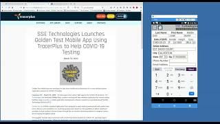 COVID-19 Golden Test Mobile App Demo by PTS Partner SSE