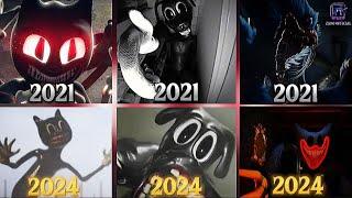 Evolution of Horor Cartoon cat, Cartoon dog, & Huggywuggy (2021-2024)•| Zanoofficial|•